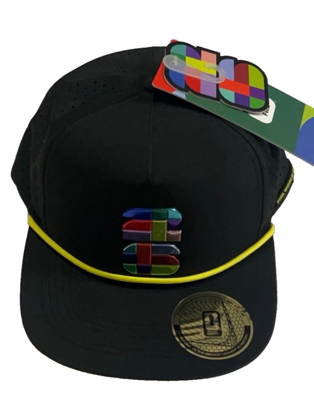FIFA World Cup 2026 We Are 26 Black Green Trim Adult Mesh SnapBack Hat NWT RARE